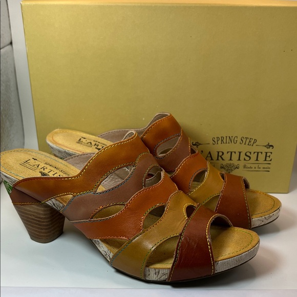 Spring Step Artiste Women's Multi-Color Mules - Picture 1 of 7